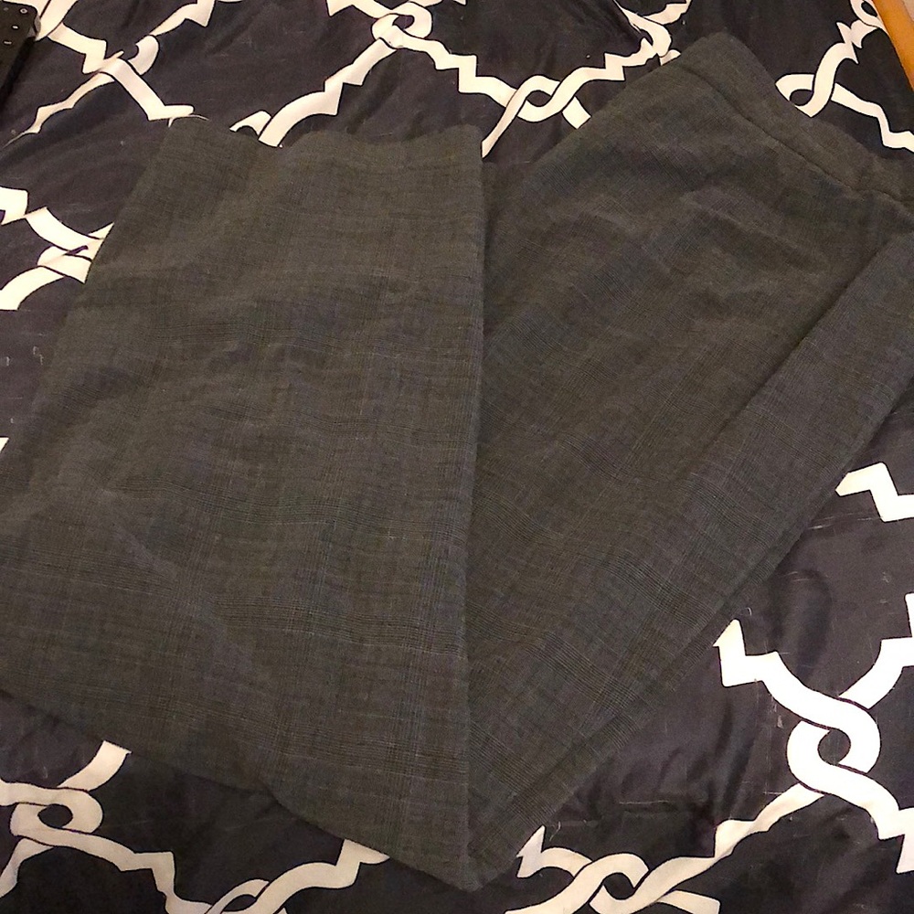 Grey tweed dress pants.